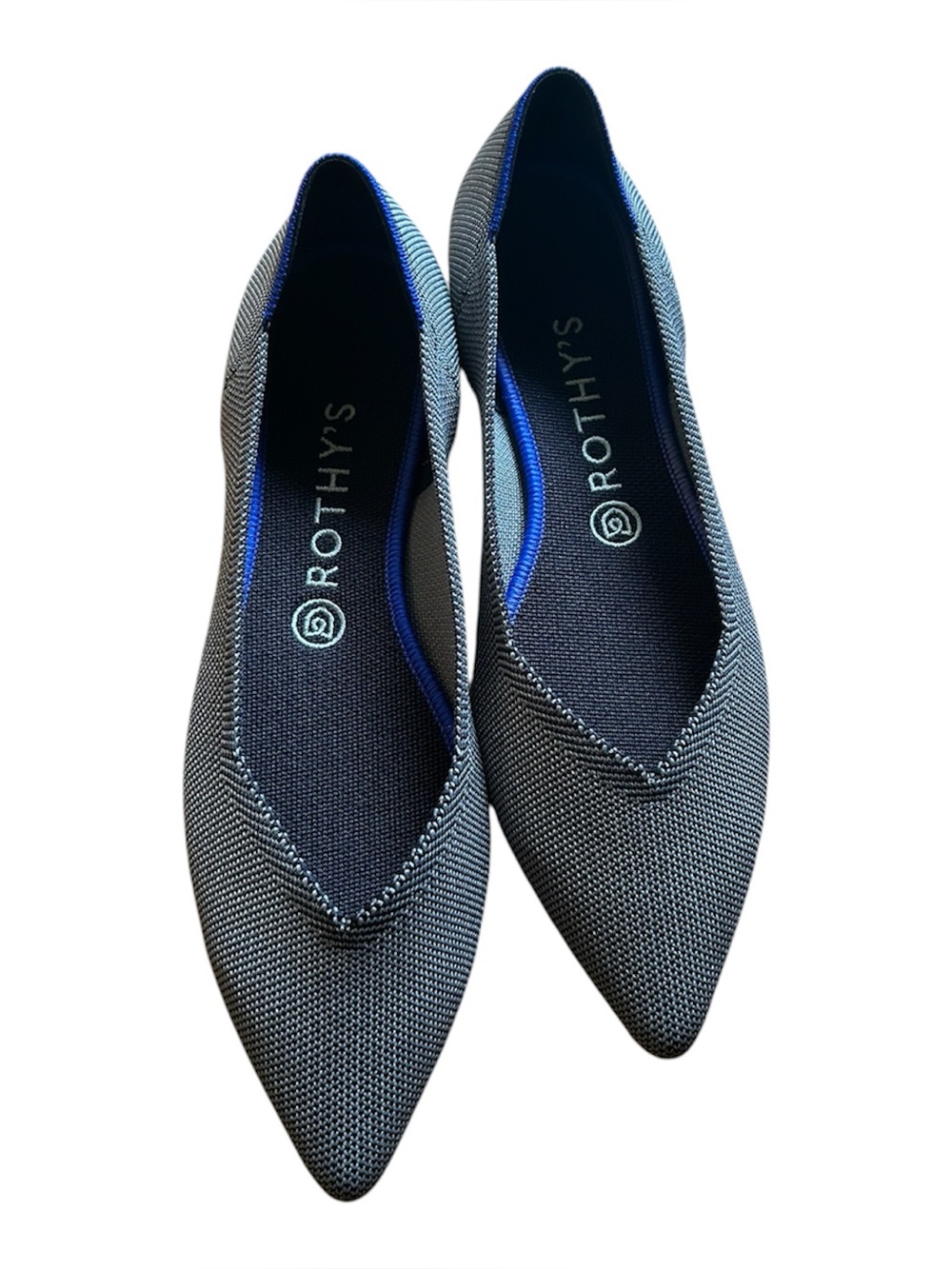 Rothy’s The Point Flats Cloud Grey Birdseye Size 9.5
